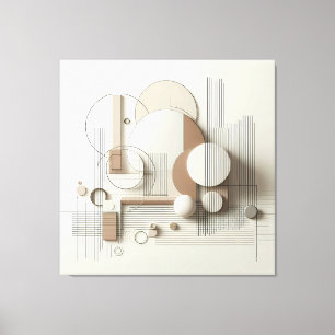 Layered Neutral 3D Geometry Leinwanddruck