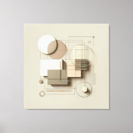 Layered Neutral Forms Leinwanddruck