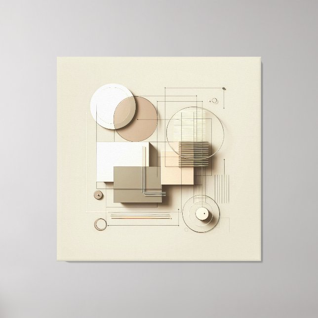 Layered Neutral Forms Leinwanddruck (Vorderseite)