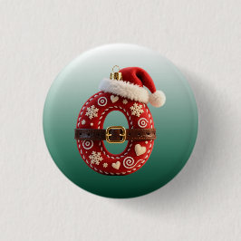 Layered Pastel Gold Trim Letter O Button