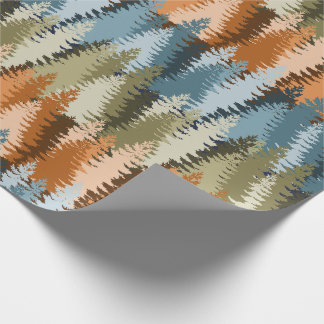 Layered Pine Forest Pattern Geschenkpapier