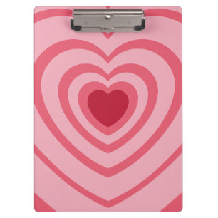Layered Pink Heart Ästhetik Klemmbrett