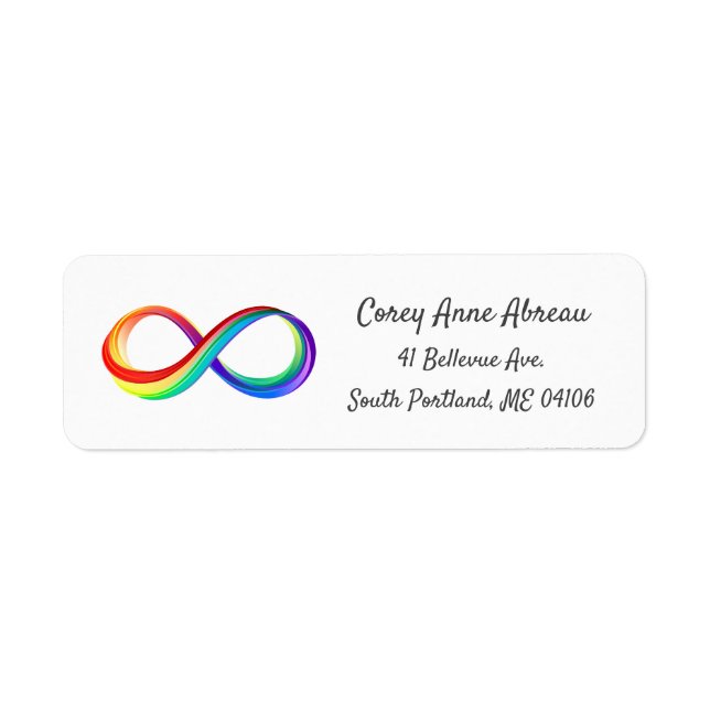 Layered Rainbow Infinity Symbol (Vorne)