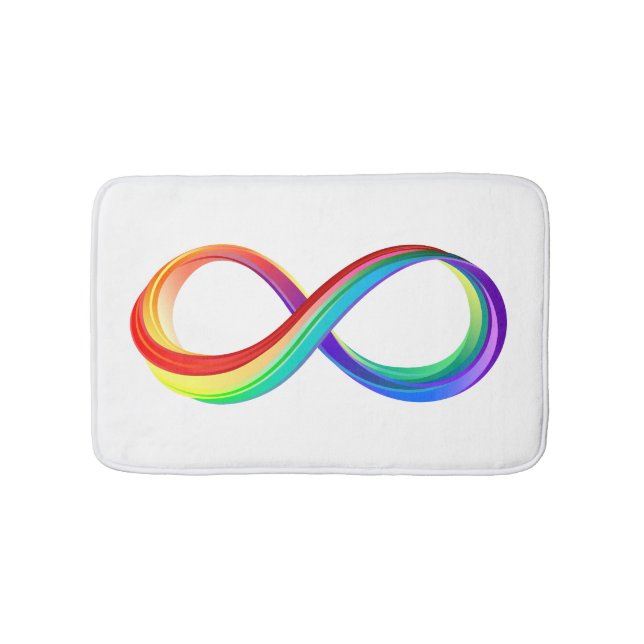 Layered Rainbow Infinity Symbol Badematte (Vorderseite)