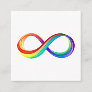 Layered Rainbow Infinity Symbol Begleitkarte