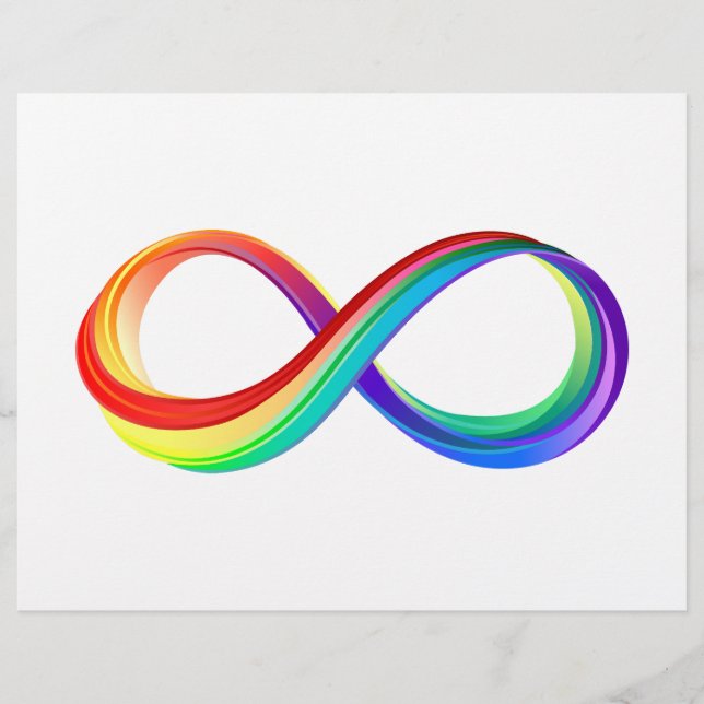 Layered Rainbow Infinity Symbol Briefbogen (Vorderseite)