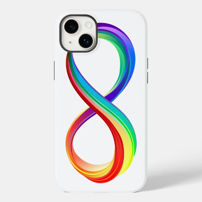 Layered Rainbow Infinity Symbol Case-Mate iPhone Hülle (Rückseite)