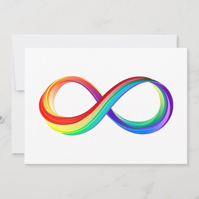 Layered Rainbow Infinity Symbol Dankeskarte (Vorderseite)