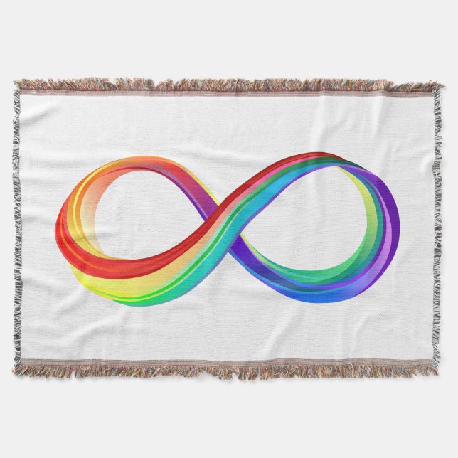 Layered Rainbow Infinity Symbol Decke (Vorderseite)