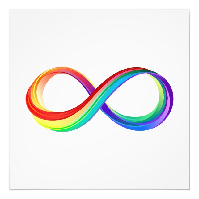 Layered Rainbow Infinity Symbol Fotodruck (Vorne)