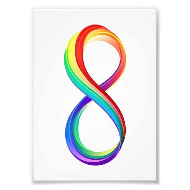 Layered Rainbow Infinity Symbol Fotodruck (Vorne)