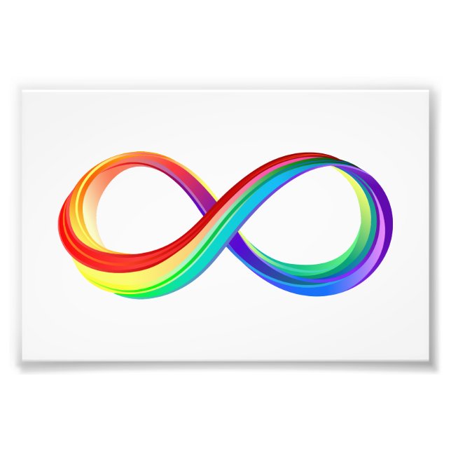 Layered Rainbow Infinity Symbol Fotodruck (Vorne)