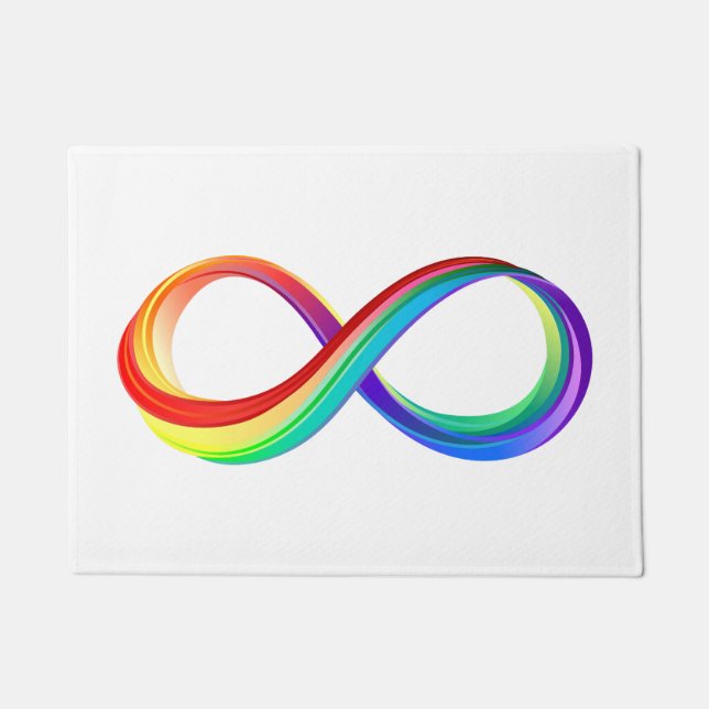 Layered Rainbow Infinity Symbol Fußmatte (Vorderseite)