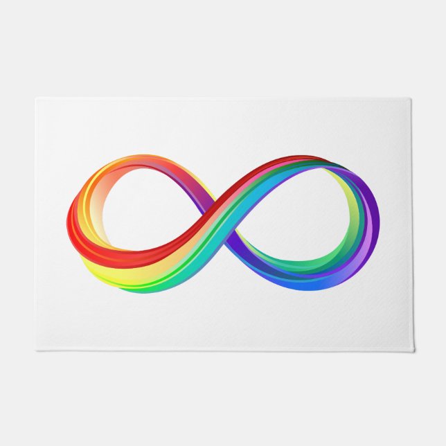 Layered Rainbow Infinity Symbol Fußmatte (Vorderseite)