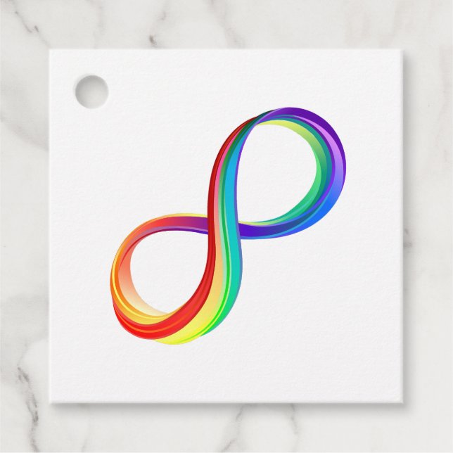 Layered Rainbow Infinity Symbol Geschenkanhänger (Vorderseite)