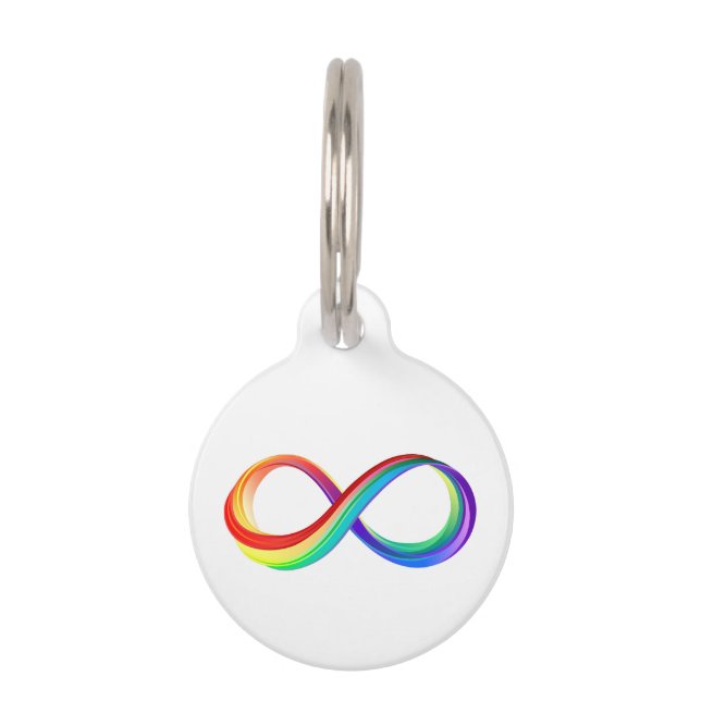Layered Rainbow Infinity Symbol Haustiermarke (Vorderseite)