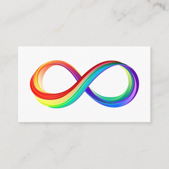 Layered Rainbow Infinity Symbol Hinweiskarte (Vorderseite)