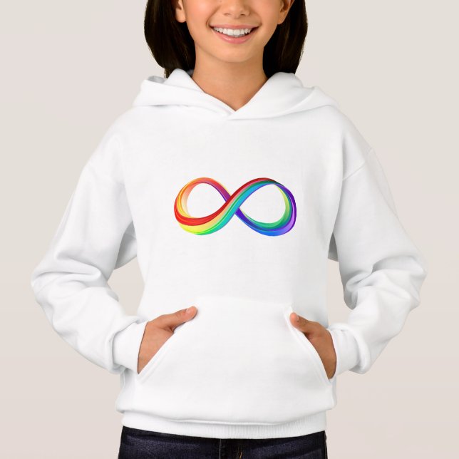 Layered Rainbow Infinity Symbol Hoodie (Vorderseite)
