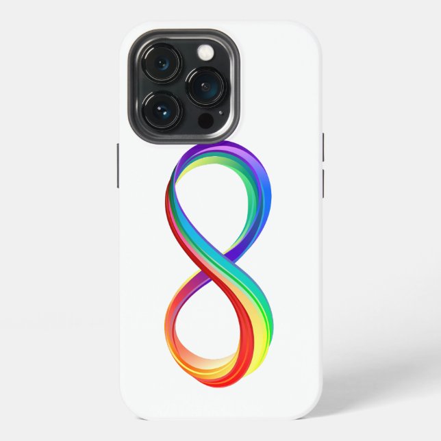 Layered Rainbow Infinity Symbol iPhone Hülle (Hinten)
