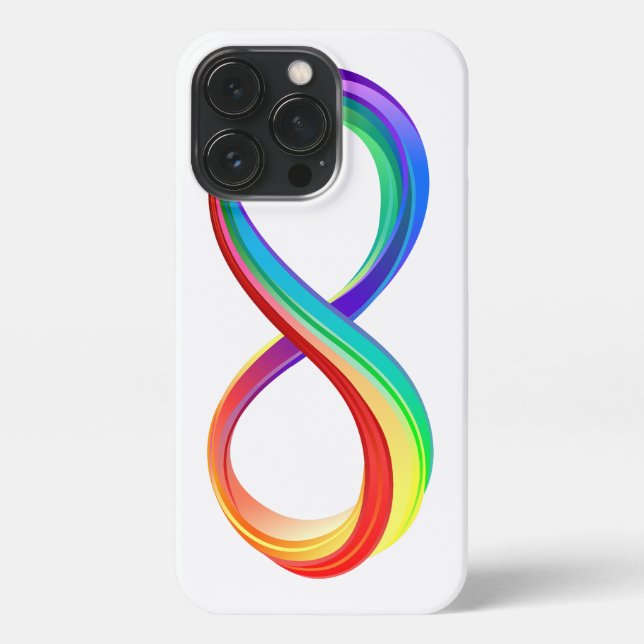 Layered Rainbow Infinity Symbol iPhone Hülle (Rückseite)