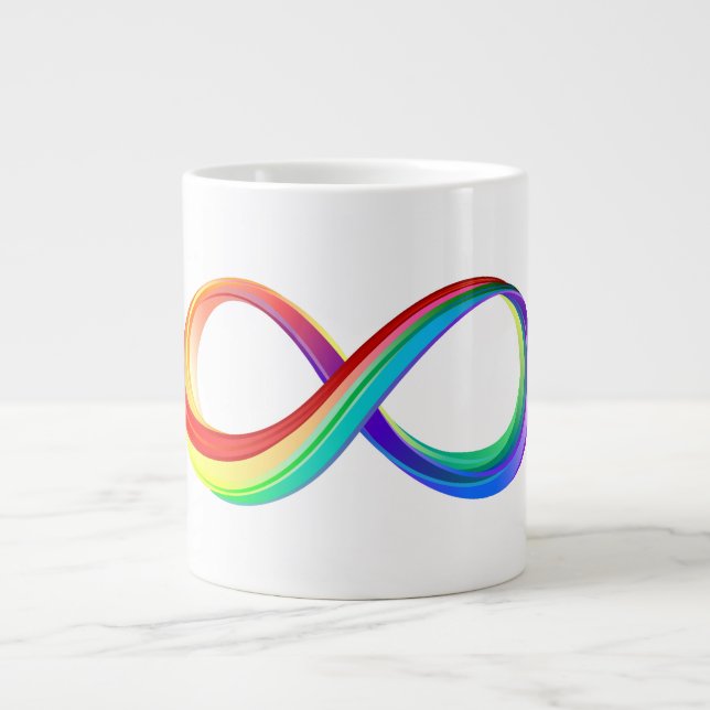 Layered Rainbow Infinity Symbol Jumbo-Tasse (Vorderseite)