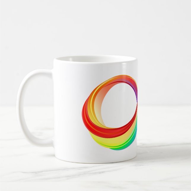 Layered Rainbow Infinity Symbol Kaffeetasse (Links)