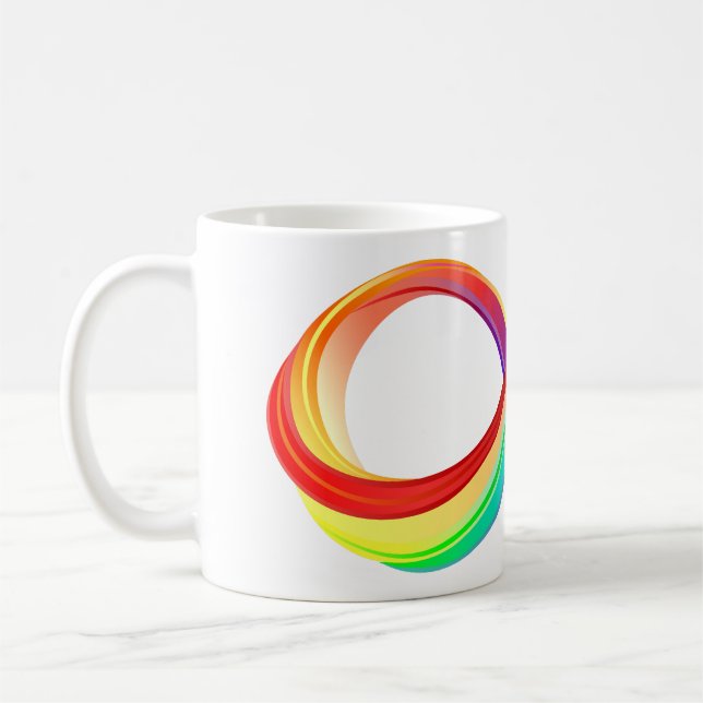 Layered Rainbow Infinity Symbol Kaffeetasse (Links)