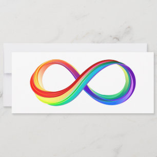 Layered Rainbow Infinity Symbol Karte