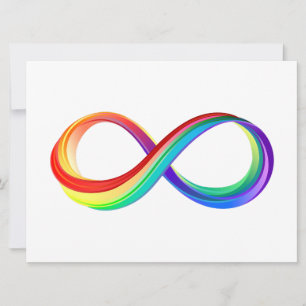 Layered Rainbow Infinity Symbol Karte