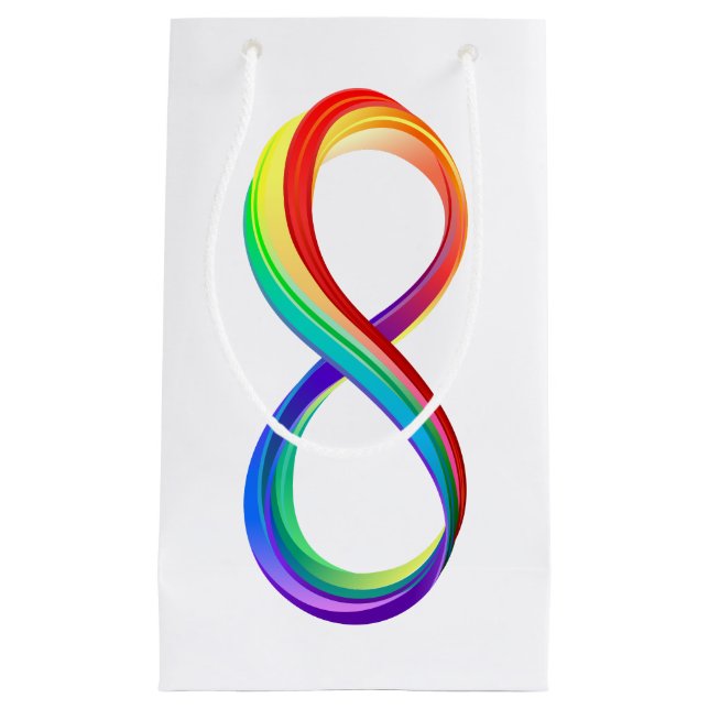Layered Rainbow Infinity Symbol Kleine Geschenktüte (Vorderseite)