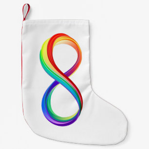 Layered Rainbow Infinity Symbol Kleiner Weihnachtsstrumpf