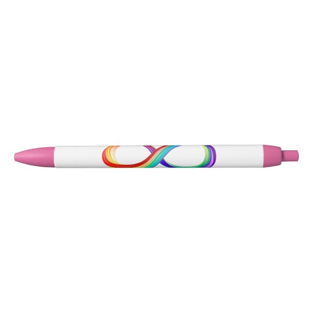 Layered Rainbow Infinity Symbol Kugelschreiber (Vorderseite)