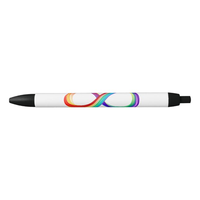 Layered Rainbow Infinity Symbol Kugelschreiber (Vorderseite)
