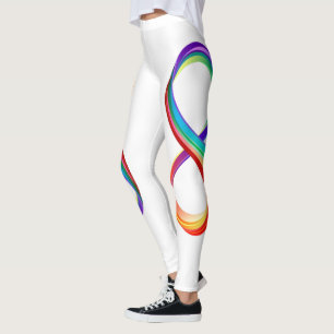 Layered Rainbow Infinity Symbol Leggings