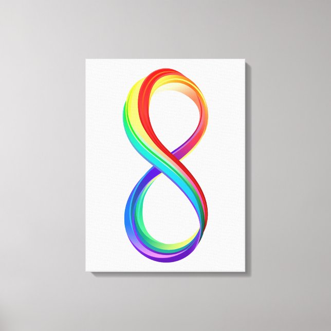 Layered Rainbow Infinity Symbol Leinwanddruck (Vorderseite)