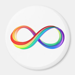 Layered Rainbow Infinity Symbol Magnet