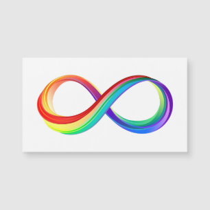 Layered Rainbow Infinity Symbol Magnetkarte