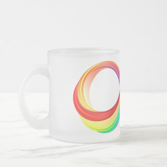 Layered Rainbow Infinity Symbol Mattglastasse (Links)