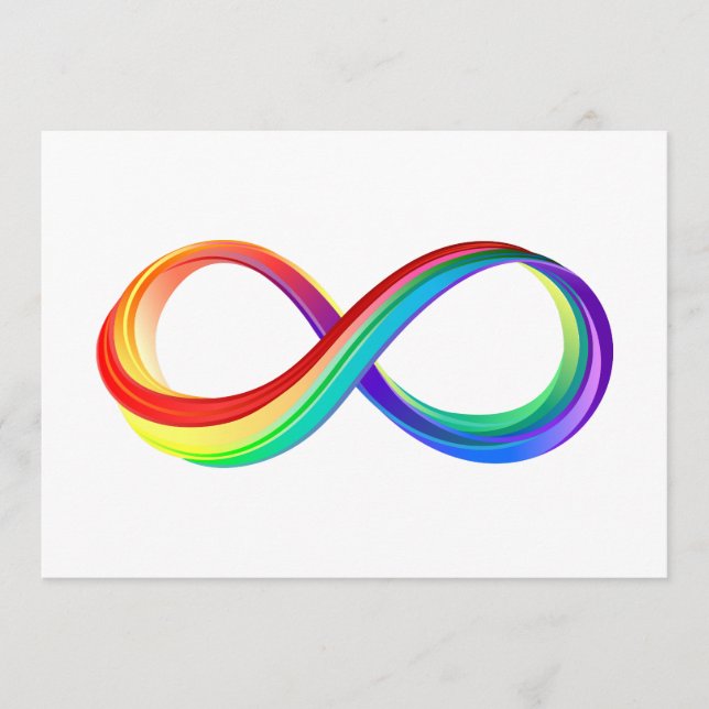 Layered Rainbow Infinity Symbol Menükarte (Vorderseite)