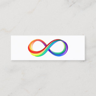 Layered Rainbow Infinity Symbol Mini Visitenkarte
