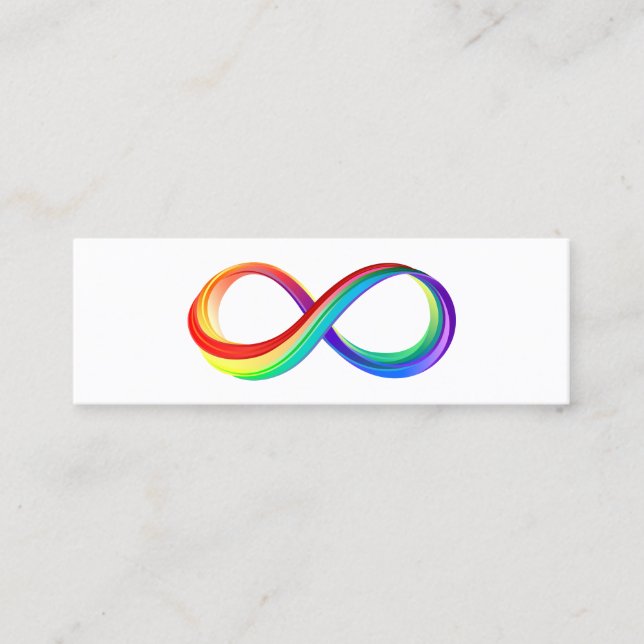 Layered Rainbow Infinity Symbol Mini Visitenkarte (Vorderseite)