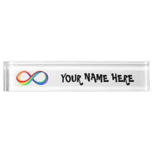 Layered Rainbow Infinity Symbol Namensplakette