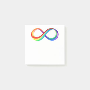 Layered Rainbow Infinity Symbol Post-it Klebezettel
