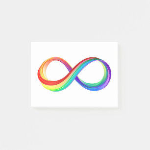 Layered Rainbow Infinity Symbol Post-it Klebezettel