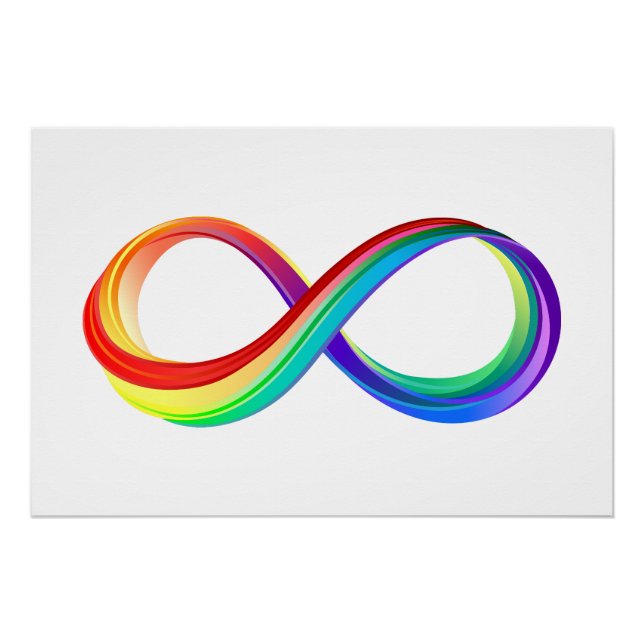 Layered Rainbow Infinity Symbol Poster (Vorderseite)