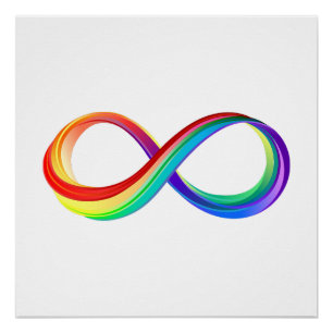 Layered Rainbow Infinity Symbol Poster