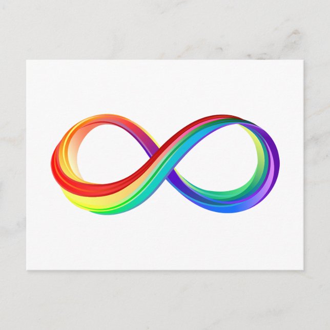 Layered Rainbow Infinity Symbol Postkarte (Vorderseite)