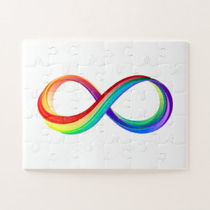 Layered Rainbow Infinity Symbol Puzzle