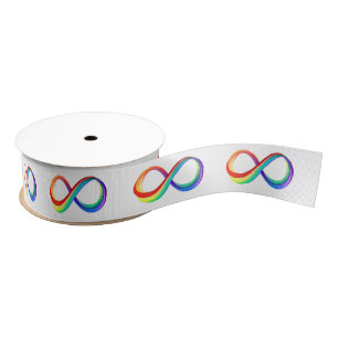 Layered Rainbow Infinity Symbol Ripsband