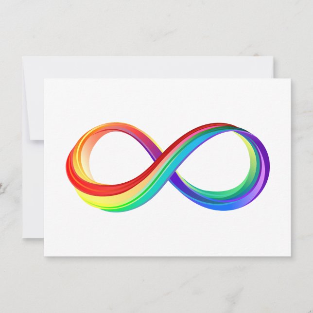 Layered Rainbow Infinity Symbol Save The Date (Vorderseite)